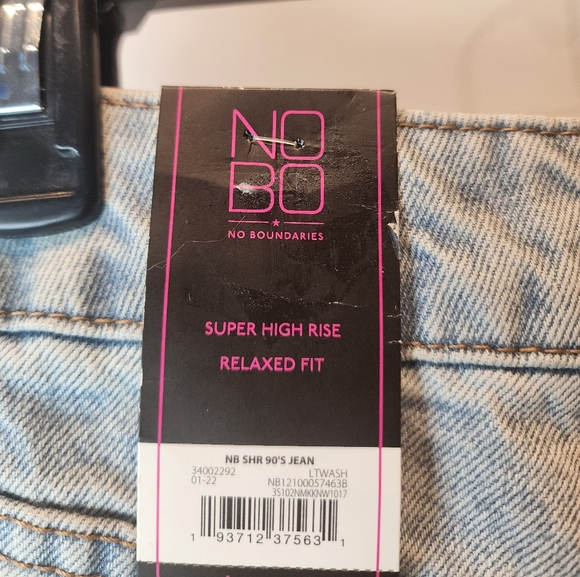 NoBo New Distressed Super High Rise Straight Jeans Size 11 - Picture 10 of 10